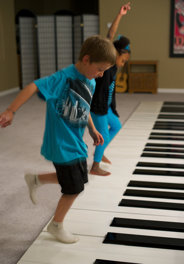 Dancer on Floor Piano